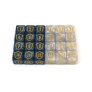 Acrylic 16 Mét 1-12 nhựa <span class=keywords><strong>Cube</strong></span> đá cẩm thạch D6 DICE cho chơi game phụ kiện - Product Image 1