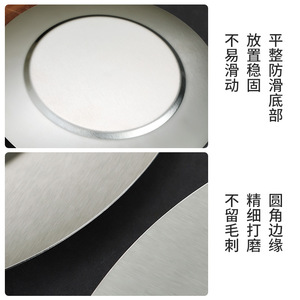 Stainless Steel Round Plate Gold Silver Plated Thickened Hotel Restaurant Commercial Use - Product Image 4