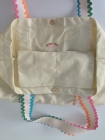 Sac fourre-tout en toile brodé OEM pour le rangement du mahjong, grande capacité, sac de transport portable pour les tuiles de jeu, idéal pour les voyages et les fêtes en famille