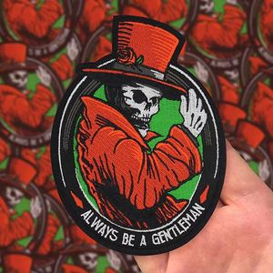 Custom Iron Woven Label Patches Embroidered Logo and Merrow Border on Clothing Hats Badges Fabric Main <b>Material</b> <b>Embroidery</b> Patch - Product Image 3