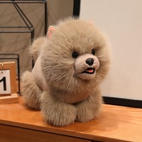 Nouvelle Peluche Border Collie Debout, Jouet Créatif et Adorable, Poupée Animale de Simulation Remplie de Coton PP, Chien de Dessin Animé, Cadeaux pour Enfants