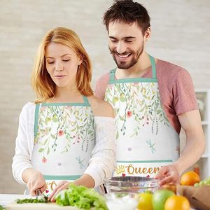 Tabliers de <span class=keywords><strong>cuisine</strong></span> réutilisables pour femmes avec poches, motif floral vintage mignon, tablier de pâtisserie et de <span class=keywords><strong>cuisine</strong></span>, cadeaux pour boulangers - Product Image 5