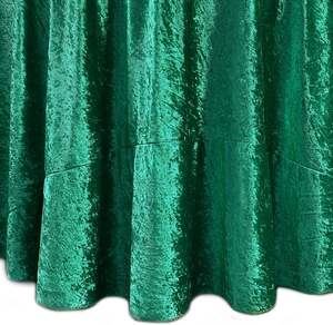 Tovaglia rotonda in velluto schiacciato <span class=keywords><strong>verde</strong></span> smeraldo elegante <span class=keywords><strong>da</strong></span> 120 tovaglie rotonde in velluto <span class=keywords><strong>da</strong></span> 8 piedi per eventi velluto - Product Image 5