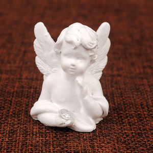 Handmade Resin Praying <strong>Cherub</strong> Baby Wing <strong>Statue</strong> Christmas Poly Angel - Product Image 4