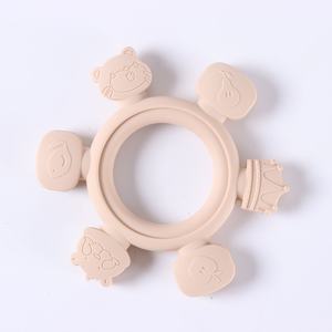 Silikon bebek dişlikleri yumuşak oyuncaklar çocuk ürünleri el kavrama hayvan Bite oyuncaklar için uygun kabartma ısırma anne bebek ürünleri - Product Image 6