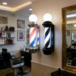 En gros, Panneau de <span class=keywords><strong>Barbier</strong></span> Moderne Rose à LED Rotatif Mural pour Salon - Product Image 5