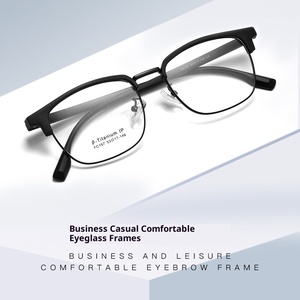 Danyang, gafas de lectura con montura de cejas Unisex sólidas de gama alta, Sven Polytechnic, moda Retro, diamante, Semi-sin montura, ligeras - Product Image 3