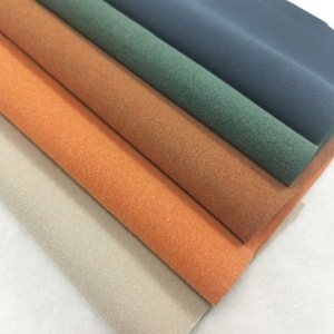 Tissu synthétique artificiel en cuir PU synthétique pour la fabrication de sacs, doublure de chaussures, microfibre douce double face, <span class=keywords><strong>daim</strong></span>, matière première, 0.5mm - Product Image 1
