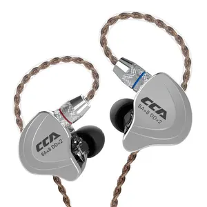 CCA C10 4ba + 1dd混合入耳式耳机Hifi Dj显示器跑步运动耳机CCA Audifonos