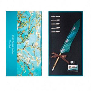Stylo plume en métal à plumes Bonvan BVA007, style rétro littéraire européen britannique, cadeau de vacances, 0,5 mm, pour l'écriture des étudiants - Product Image 1