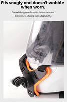 Adaptateur de fixation pour caméra KALIOU Y048 pour casque de moto, en nylon PC, avec sangle de menton réglable, compatible avec les supports d'action portables