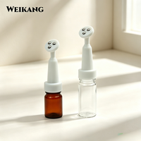 Botol Dispenser Plastik PET Mini 3 Roller Head Ukuran Travel Botol PET Kosong untuk Cairan Kosmetik Perawatan Pijat