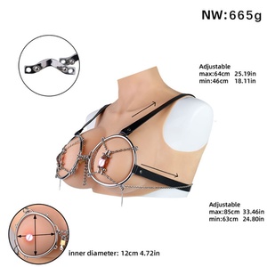 QKKQ Cubrepezones Metálicos con Cinturón, Pinza para Pezones, Masajeador de Pezones, Juguete Erótico BDSM para Parejas - Product Image 6