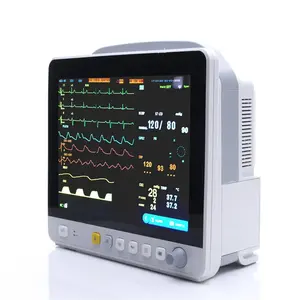 Cabeceira vital médica portátil dos parâmetros do monitor 6 paciente do sinal que monitora a máquina para o transporte do paciente ambulatorial do hospital ICU