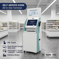 Kiosco de Pago de Autoservicio de Doble Pantalla Personalizado con Ruedas, Terminal de Pago de Facturas Multidivisa para Comercio Minorista y Servicios Públicos