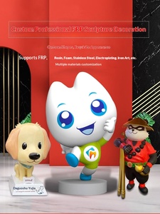 Esculturas de Fibra de Vidrio Personalizadas de Gran Tamaño, Personajes de Animales de Dibujos Animados, Decoraciones de Jardín al Aire Libre de Acero Inoxidable con Temática de IP - Product Image 2