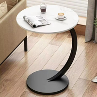 Table basse moderne en panneau de densité avec support en fer noir, élégante, luxueuse et contemporaine, multifonctionnelle pour appartement et salon Meida
