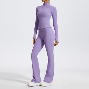 Высококачественный новый женский спортивный комплект JY из 2 предметов для фитнеса, йоги и тренировок на открытом воздухе, дышащий, быстросохнущий - Product Image 2