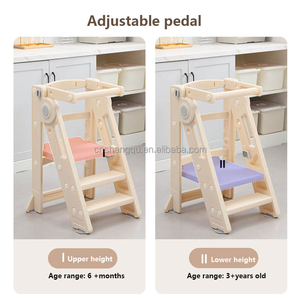 VSUCH Tabouret d'apprentissage pour enfants, chaise d'alimentation pliable multifonction pour bébé, table à manger et chaise haute - Product Image 5