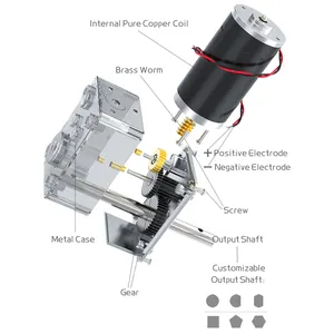 5840-31ZY Worm Gear Reduction DC Motor 12v/24v Bidirectional Round Shaft Forward And Reverse Micro Speed Regulating Motor 24V