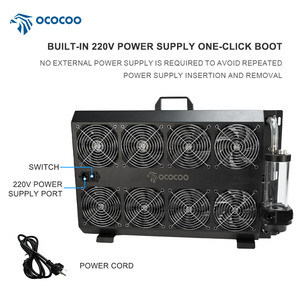 Ocoo Kit pendingin air OCO-BC5, mesin cetak terintegrasi 8 kipas senyap, Kit bantalan bola penyerap panas aluminium - Product Image 5