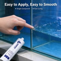 JUNBOM 7132 Mastic silicone acétique pour aquarium, adhésif transparent à prise rapide et forte adhérence, étanche pour aquariums en verre, usine OEM