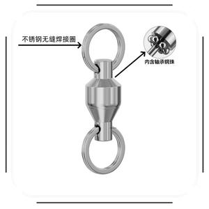 ตัวเชื่อมต่อแบบแบนแกนกลาง ขนาด 2-3/8 นิ้ว ทำจากสแตนเลสชุบนิกเกิล พร้อมห่วงคู่สำหรับตกปลาแบบ Ocean Rock Fishing - Product Image 4