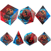 Donjons actifs Dragons RPG Set Liquid Core Jeu de table Résine polyédrique Longan Dés carrés Plastique Métal Acrylique Conseil de pierres précieuses