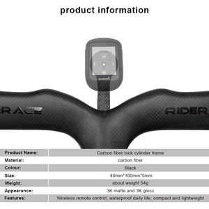 RIDERACE cronómetro de ordenador fibra de carbono completa <span class=keywords><strong>ciclismo</strong></span> para <span class=keywords><strong>Garmin</strong></span> Cateye Bryton Gopro bicicleta de carretera velocímetro soporte de luz - Product Image 5