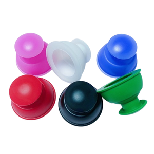 Set De 2 Ventouses De Massage En Silicone Anti-cellulite - Diamètre 70mm - Transparent - Neuf