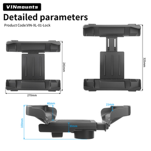 Support universel pour tablette Starlink, hauteur réglable de 241 à 325 mm, base à pince anti-vibration et anti-verrouillage VIN-XL-01-Lock - Product Image 2