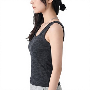Camiseta sin mangas de algodón lisa personalizada para mujer, cuello redondo, sin mangas, precio asequible, venta al por mayor - Product Image 4