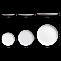 Assiettes rondes blanches pour le camping en plein air, les fêtes, les pique-niques, réutilisables, légères, pour les collations et les repas