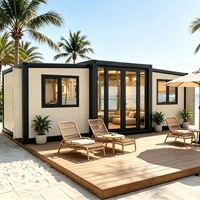 Casas Prefabricadas Modulares Plegables de Doble Ala Estándar, Contenedor Expandible Plegable de 40 pies Personalizado