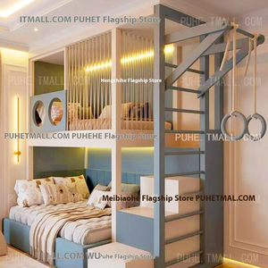 2026 nuevo modelo de litera de madera para niños para apartamento pequeño, área de juegos para el hogar, cama de doble capa para niños, cama para jóvenes para sala de estar - Product Image 1