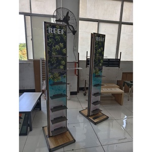 Custom Retail Shop Double-Sided Floor Metal Shoes <strong>Display</strong> with MDF Advertising Board - Product Image 1