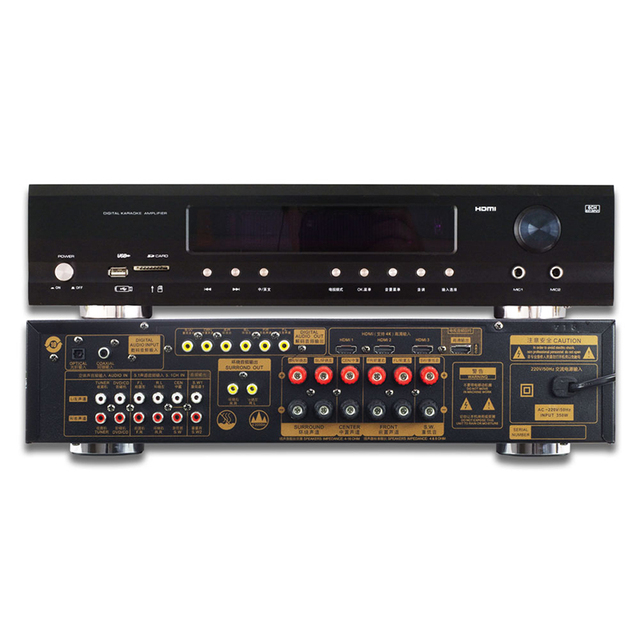 Tianlai AV-880 Amplificador Home Theater Mixer Sound System Subwoofer 5.1 Karaoke Amplifier Audio Receivers Amplifiers