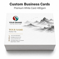 Cartes de visite en carton blanc épais avec logo en relief pour le réseautage professionnel et la promotion – Vente en gros, directement de l'usine
