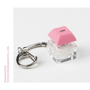Llavero personalizado con logo impreso, teclado transparente, interruptores antiestrés, llavero fidget clicker con luz - Product Image 4