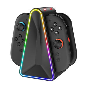 Ensemble de charge pour 2 Joy-Cons N-<span class=keywords><strong>Switch</strong></span>, <span class=keywords><strong>4</strong></span> en 1, noir, matériau ABS, accessoires pour console de jeu portable - Product Image 1