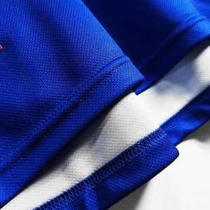 Vente en gros usine – T-shirt d'été rétro français 1998, version thaïlandaise de haute qualité, respirant, séchage rapide, 100 % polyester, col en V, manches courtes - Product Image 4