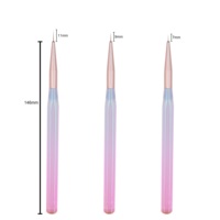 Pinceau professionnel pour nail art, manche acrylique dégradé, pinceau liner pour polygel, pinceau liner pour ongles, pour la peinture florale et le dessin sur ongles