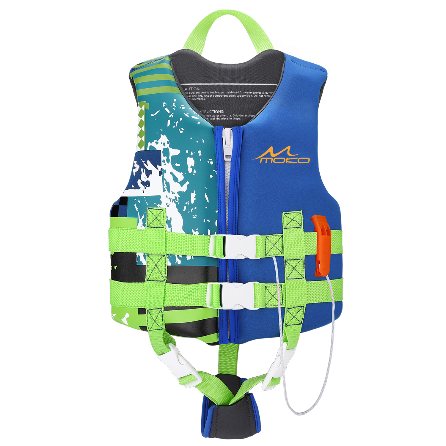 MoKo Life Jacket for Kids,Child Size Watersports Swim Vest Flotation Device sailing life jacket with Survival Whistle Easy on