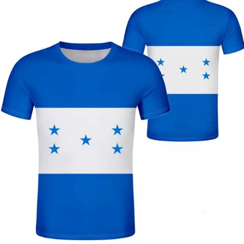 Huiyi Fast Delivery Custom T / C Men'S T-Shirt Honduras Election Shirt Honduras Flag Digital Printing Pattern Man T-Shirt