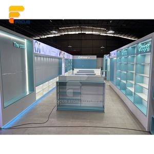 Vitrina de Vidrio Resistente con Cerradura de Seguridad y Estantes Inclinados para Tienda de Teléfonos Móviles, Mostrador de Servicio de Reparaciones - Product Image 4