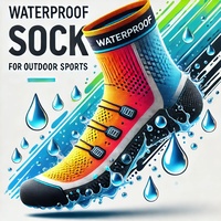 Chaussettes de randonnée imperméables et respirantes personnalisées avec logo sur le dessous pour les sports de plein air