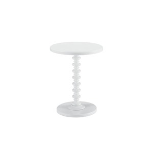 Tavolino rotondo Acton con finitura bianca per soggiorno - Product Image 4