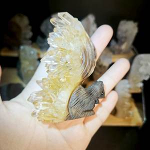 En gros Naturel Quartz Cluster Écureuil Druzy Pixie Gravé Cristal Artisanat pour La Maison Décoration Cadeau - Product Image 3
