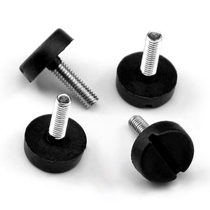 Furniture Leg M6 <b>Adjustable</b> Feet Black Cabinet Screw Easy Installation Minimalist Design - Product Image 1