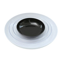 Assiette en plastique de 11 pouces, matériau PS, assiette transparente, assiette à fruits, assiette en plastique, assiette à bonbons, forme ronde, décorations pour la table à la maison